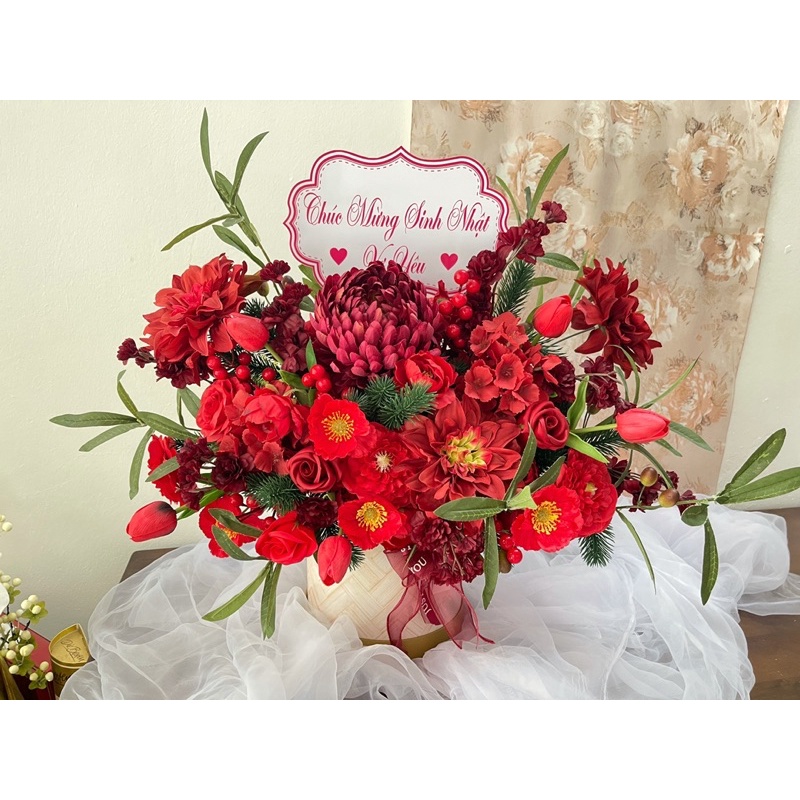 Lẵng hoa chúc mừng sinh nhật, lẵng hoa khai trương (ship hoả tốc)