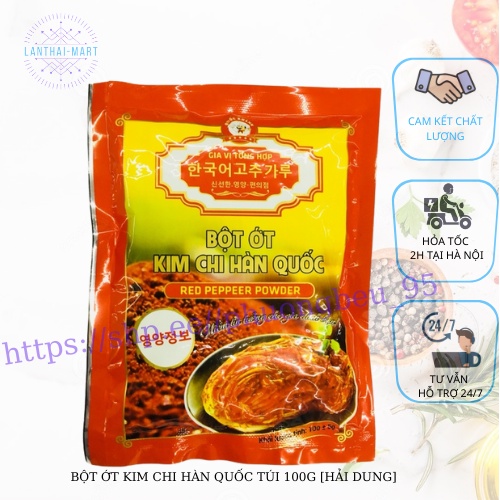 BỘT ỚT KIM CHI HÀN QUỐC TÚI 100G [HẢI DUNG]