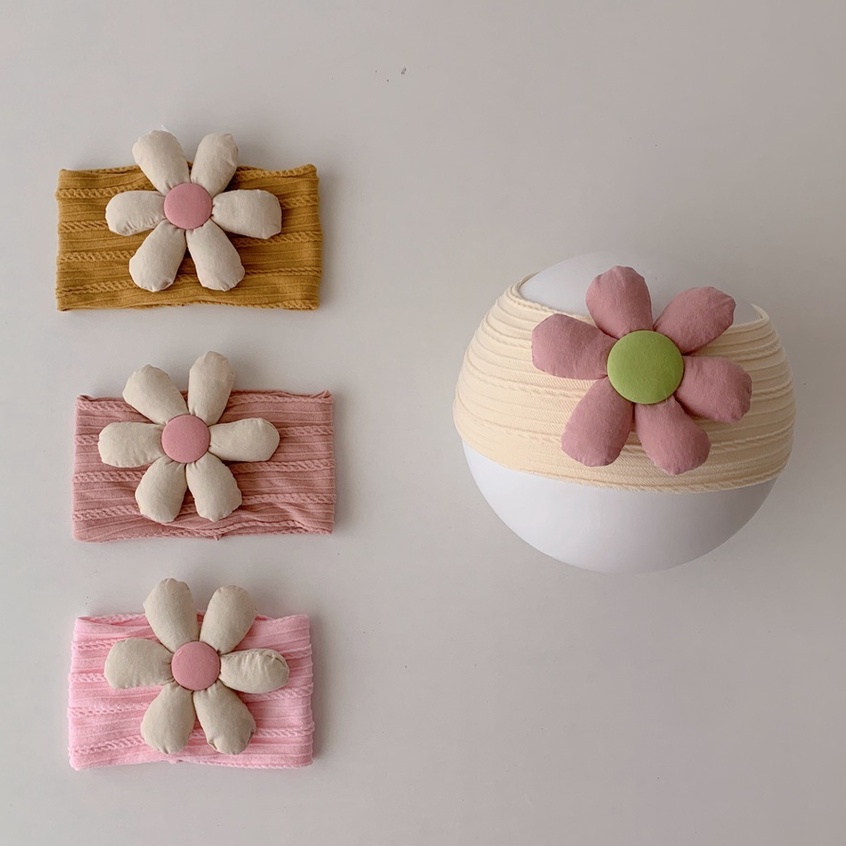 Băng đô turban hình hoa đáng yêu cho bé gái phong cách Hàn quốc