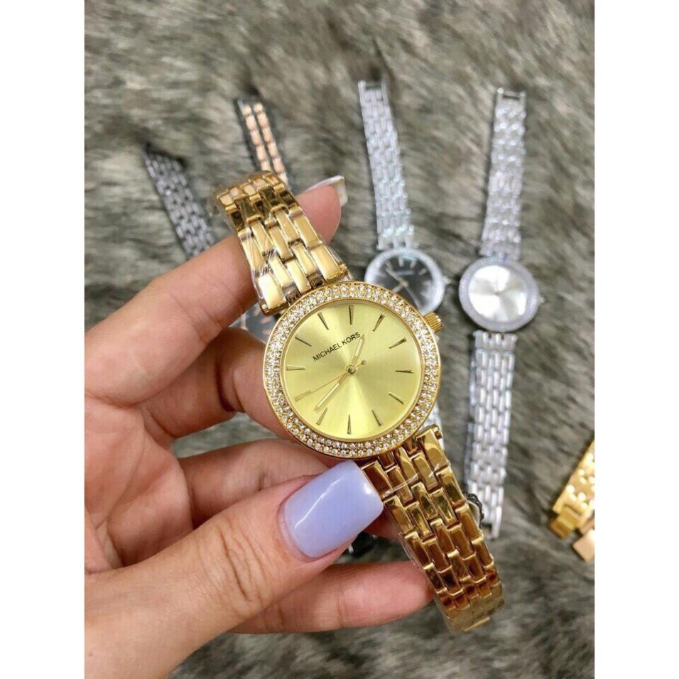 [Siêu Phẩm]  [HOT HOT]  Đồng hồ nữ Michael kors MK46 viền đính đá sang trọng đẳng cấp