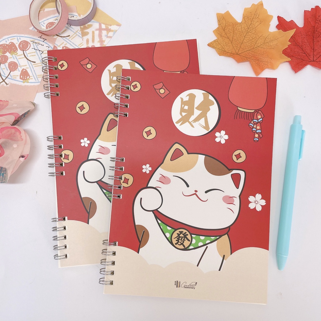 Sổ tay mèo thần tài A5 160 trang Guden_Guden Stationery