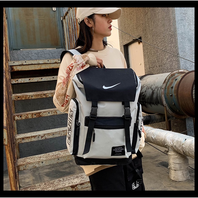 Ba Lô Thể Thao Nike Cỡ Lớn Kiểu Hàn Quốc Cá Tính Cho Cặp Đôi