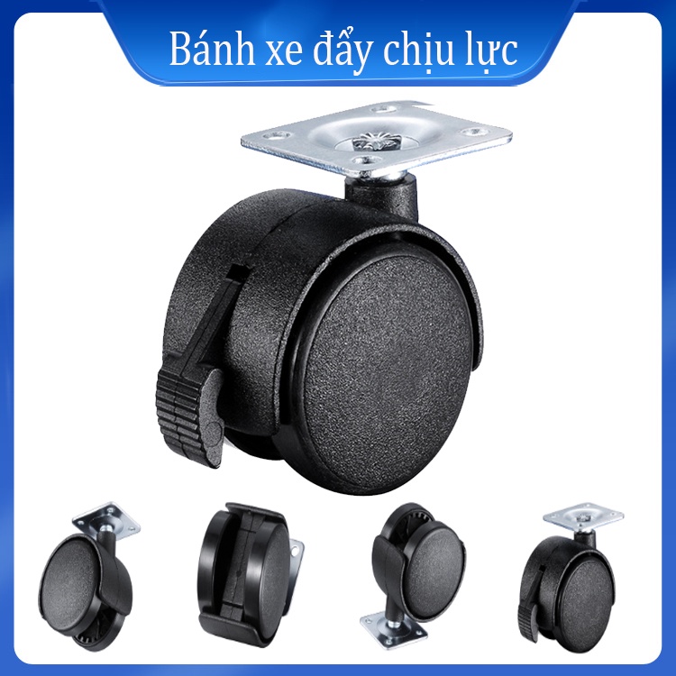 Bánh xe đẩy chịu lực không khóa hãm chuyên dùng phục vụ sản xuất-hàng đẹp giá tốt 40mm