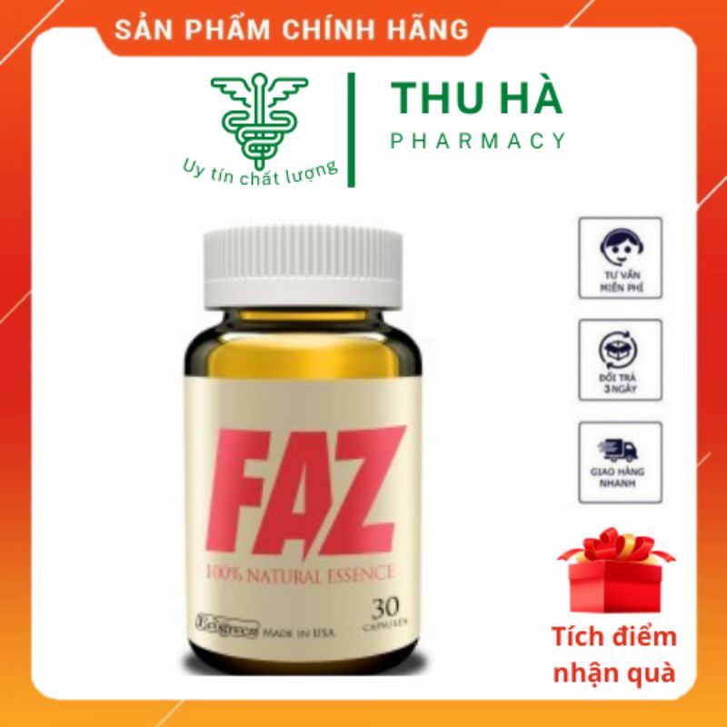 (CHÍNH HÃNG) FAZ giảm mỡ máu, hỗ trợ tim mạch 30 viên có tem tích điểm