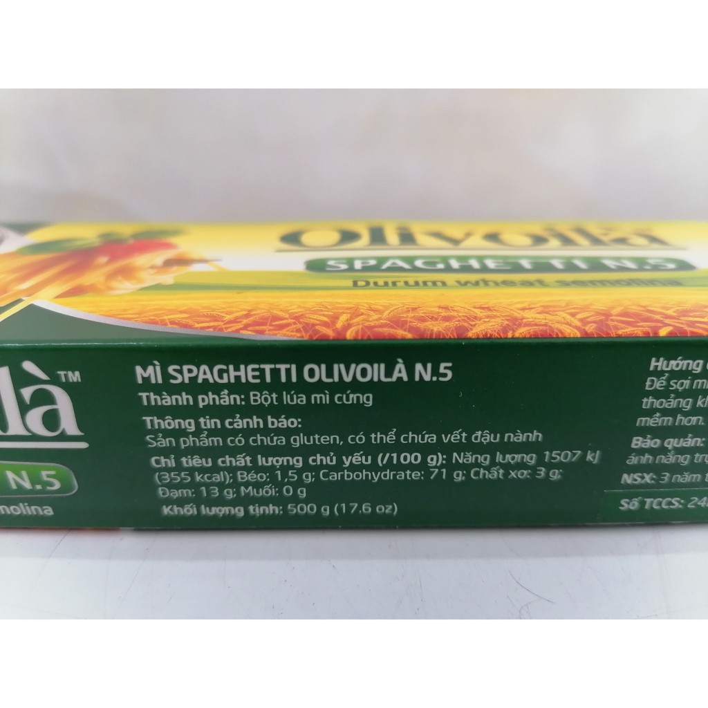 [500g] Mì Ý số 5 [Italia] OLIVOILA No 5 Spaghetti (bph-hk)