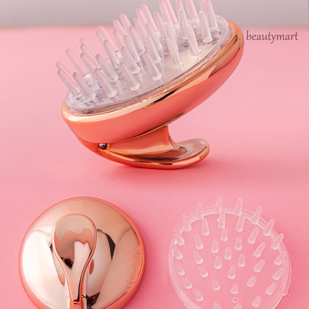 [Hàng mới về] Lược gội mát xa da đầu nhỏ gọn thiết kế răng lược silicon mềm mại chăm sóc làn da tiện dụng spa/tại nhà