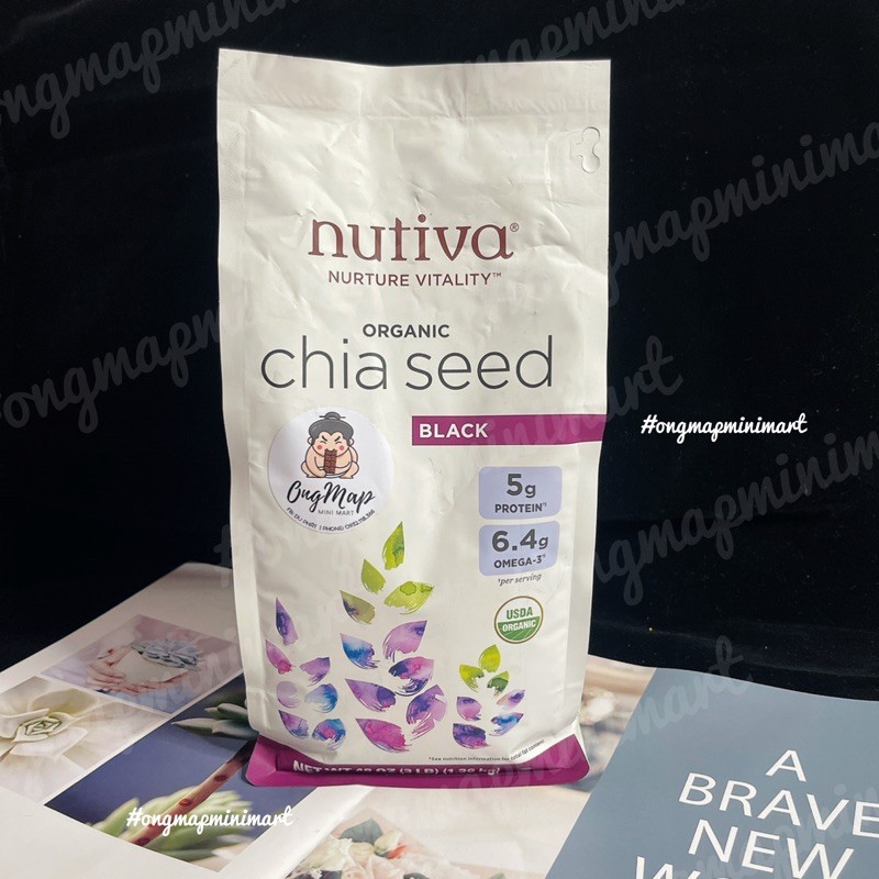 [DATE 02/2023] HẠT CHIA ĐEN CỦA MỸ - NUTIVA NURTURE VITALITY - ORGANIC CHIA SEED - TÚI 1,36kg