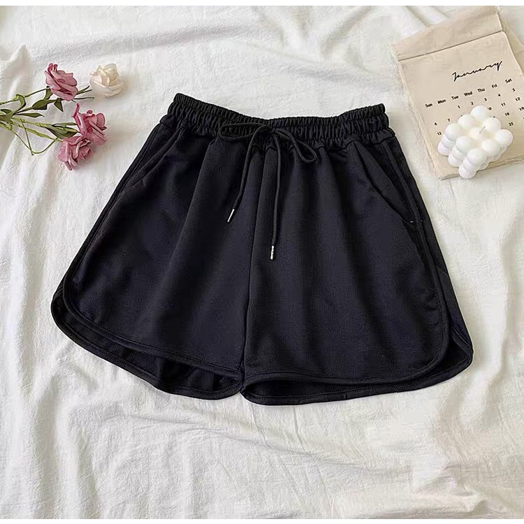 Quần short thun cạp chun nữ