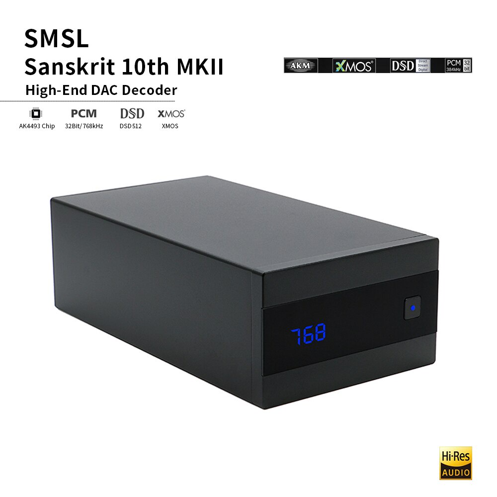 [ Chính hãng ] Bộ giải mã âm thanh DAC SMSL SANSKRIT 10th- V2 DAC 32bit/384kHz DSD256 Cao Cấp