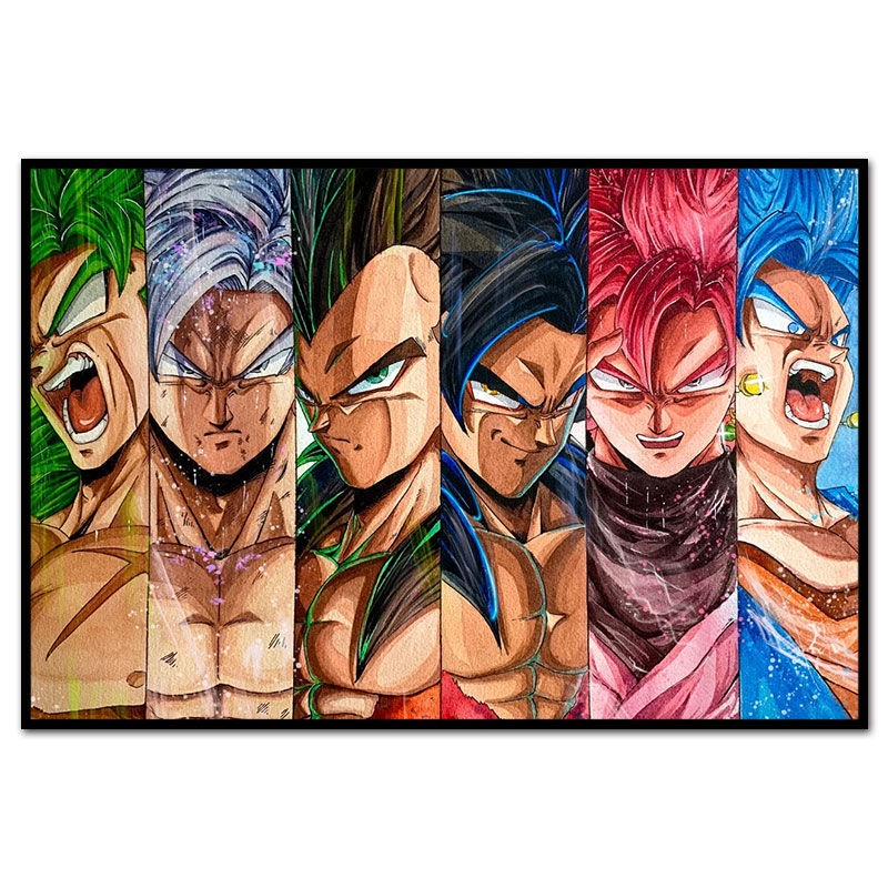 Tranh Sơn Dầu DIY Họa Tiết Dragon Ball Hoạt Hình