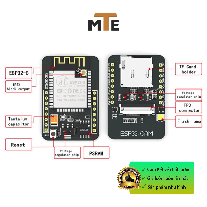 Module Camera tích hợp wifi và bluetooth ESP32-CAM