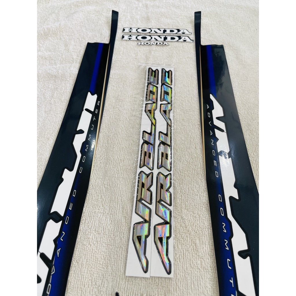Bộ tem 3 lớp decal dán xe máy Honda Airblade Air blade Thái đời 2008 2009 2010 màu đen xanh zin thái siêu đẹp