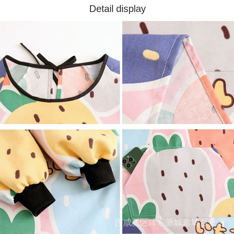 Hàng Mới Về Mới Tạp Dề Cotton Tay Dài Thoáng Khí Thời Trang Phong Cách Nhật Bản  FNTL