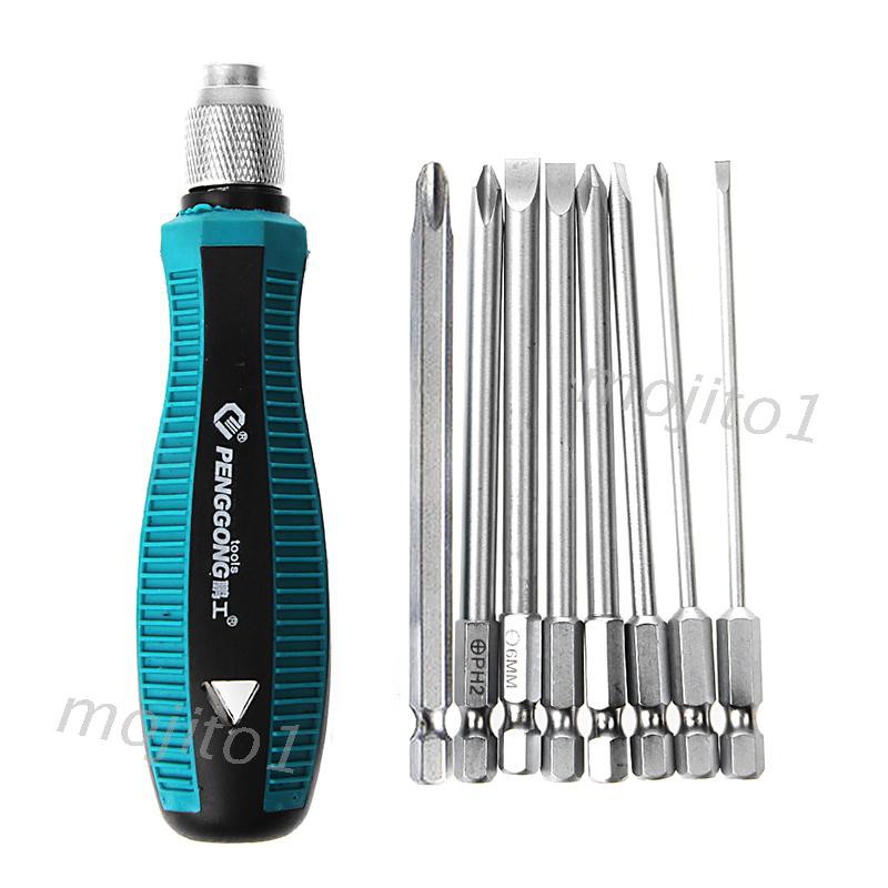 Bộ 8 Đầu Khoan Từ Tính + 1 Tuốc Nơ Vít Chính Xác