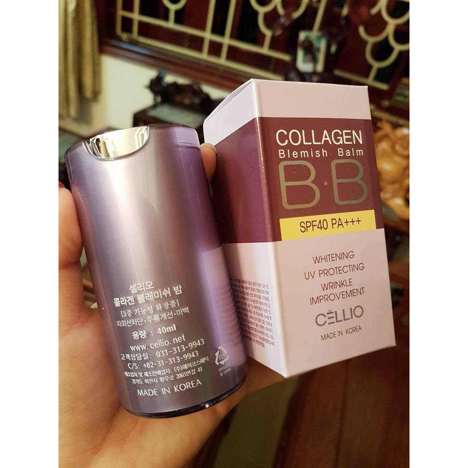 Kem nền Cellio Collagen Blemish Balm BB SPF 40 PA+++