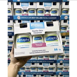 Set sữa rửa Mặt Cetaphil Hàng Mỹ đủ Bill air 2 to 591ml, 1 nhỏ 118ml tổng cộng 1300ml