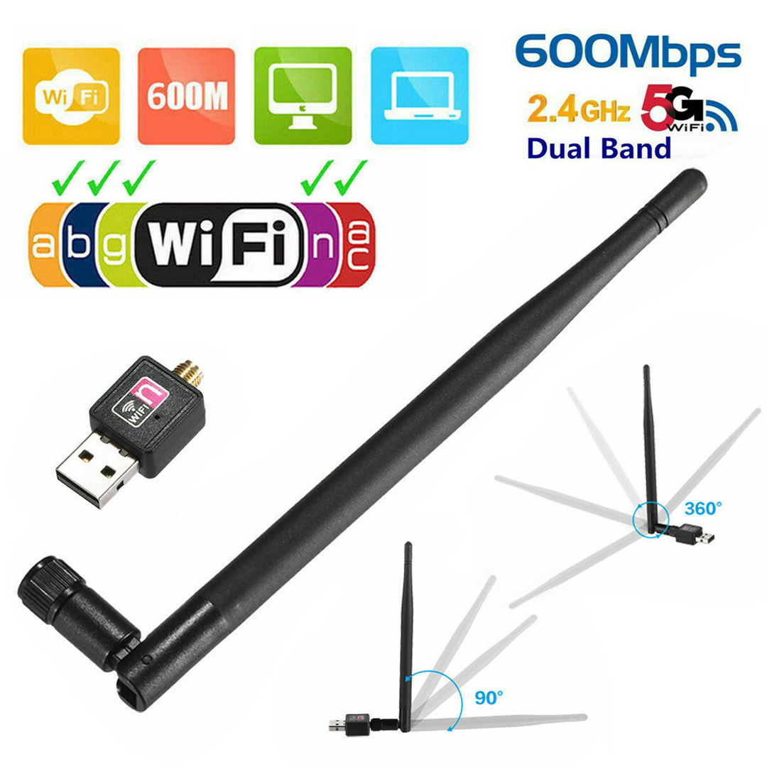 Mới Usb Wifi 600mbps 802.11 / B / G / N 2.4ghz Cho Laptop Pc Tv Box