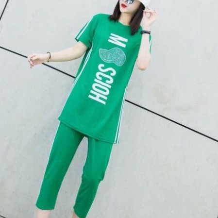 Bộ đồ nữ thể thao, Trẻ chung cá tính, chất cotton co dãn 4 chiều mát mẻ thoải mái