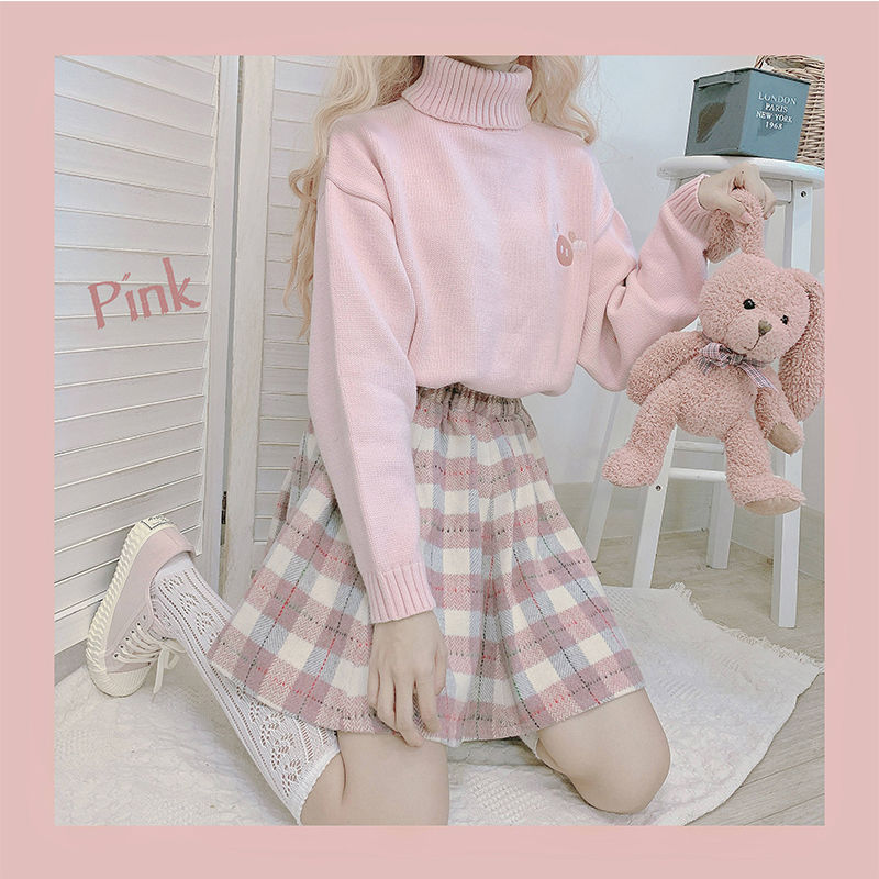 Set Áo Len Form Rộng Và Chân Váy Dài Phong Cách Hàn Quốc Dành Cho Nữ