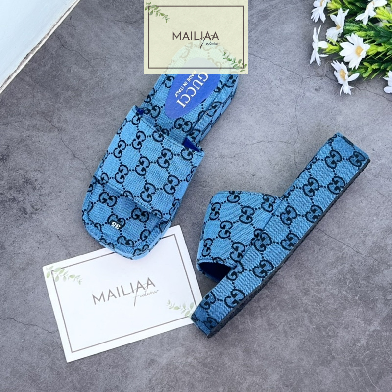 Dép quai bảng ngang MAILIAA mã GC mũi vuông đế xuồng 5 phân siêu nhẹ