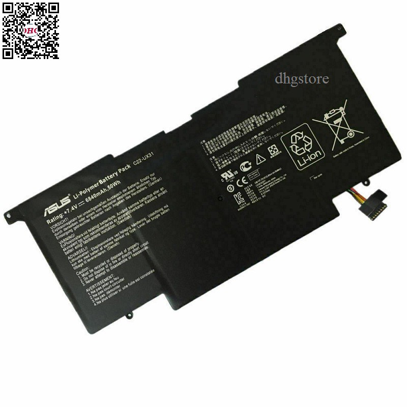 Pin laptop Asus Zenbook UX31 UX31A UX31E C21-UX31 C22-UX31 C23-UX31