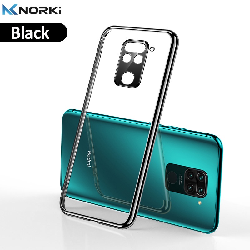 Ốp Điện Thoại TPU Mềm Siêu Mỏng Trong Suốt Mạ Viền Cho Xiaomi Redmi Note 9 9S 9Pro Max 8 8Pro
