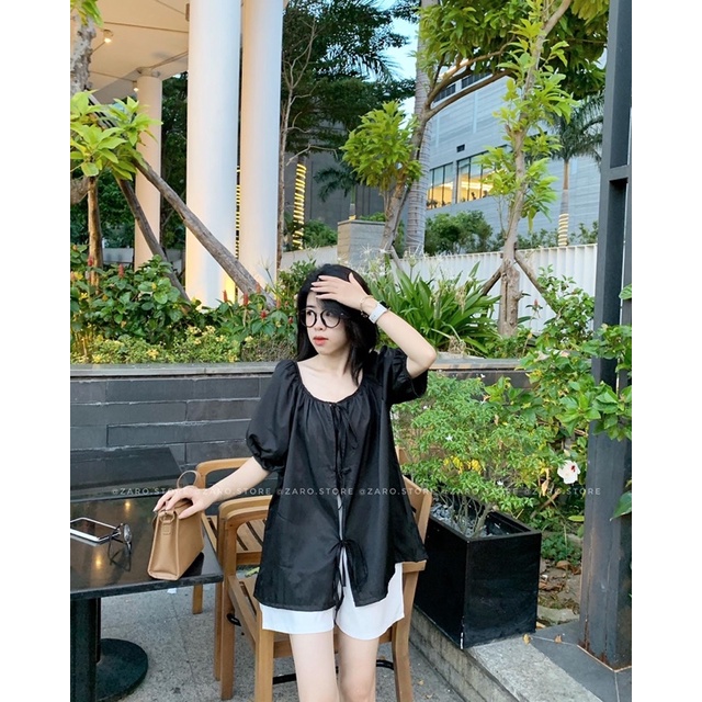 Áo kiểu thắt dây