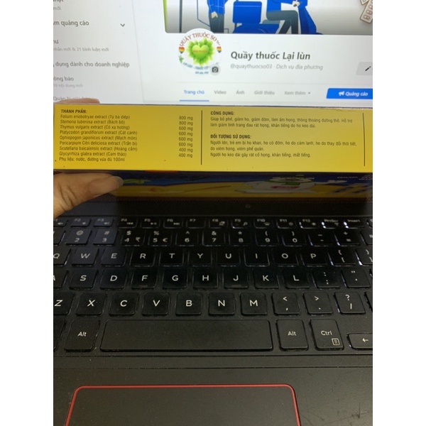 Siro 1 way  bổ phế giảm ho, long đờm