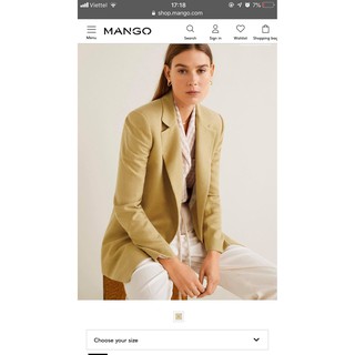 áo blazer mango dư xịn