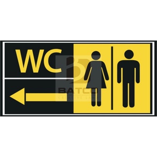 Bộ 2 biển chỉ dẫn WC ( in decal bồi trên tấm mica, nhận thiết kế theo yêu cầu)