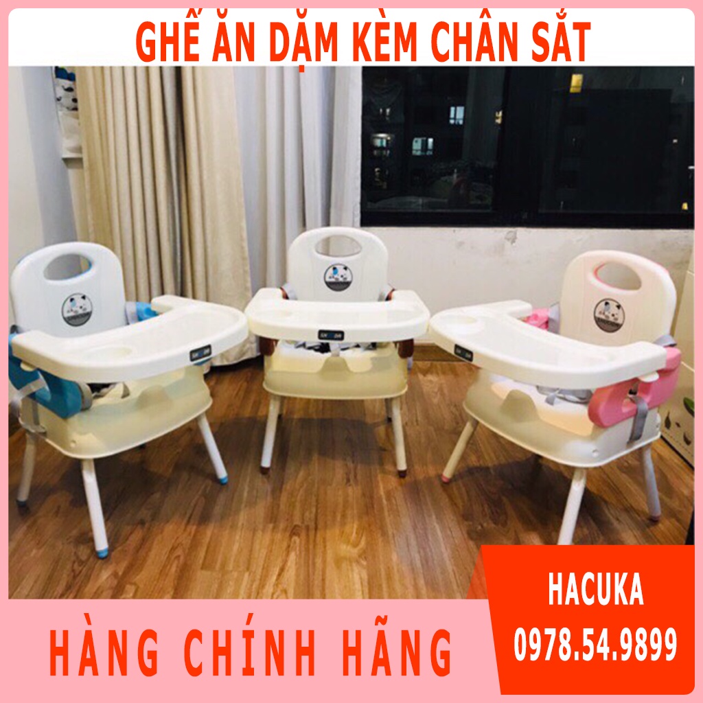 Ghế ăn dặm gấp gọn ghế tập ngồi ăn cho bé kèm 4 chân sắt.