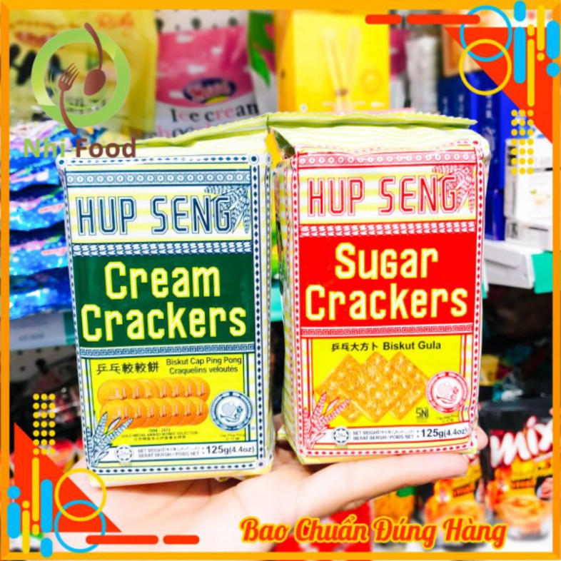 Bánh Ăn Kiêng Lúa Mạch Hup Seng Cream Crackers, Gói 125g