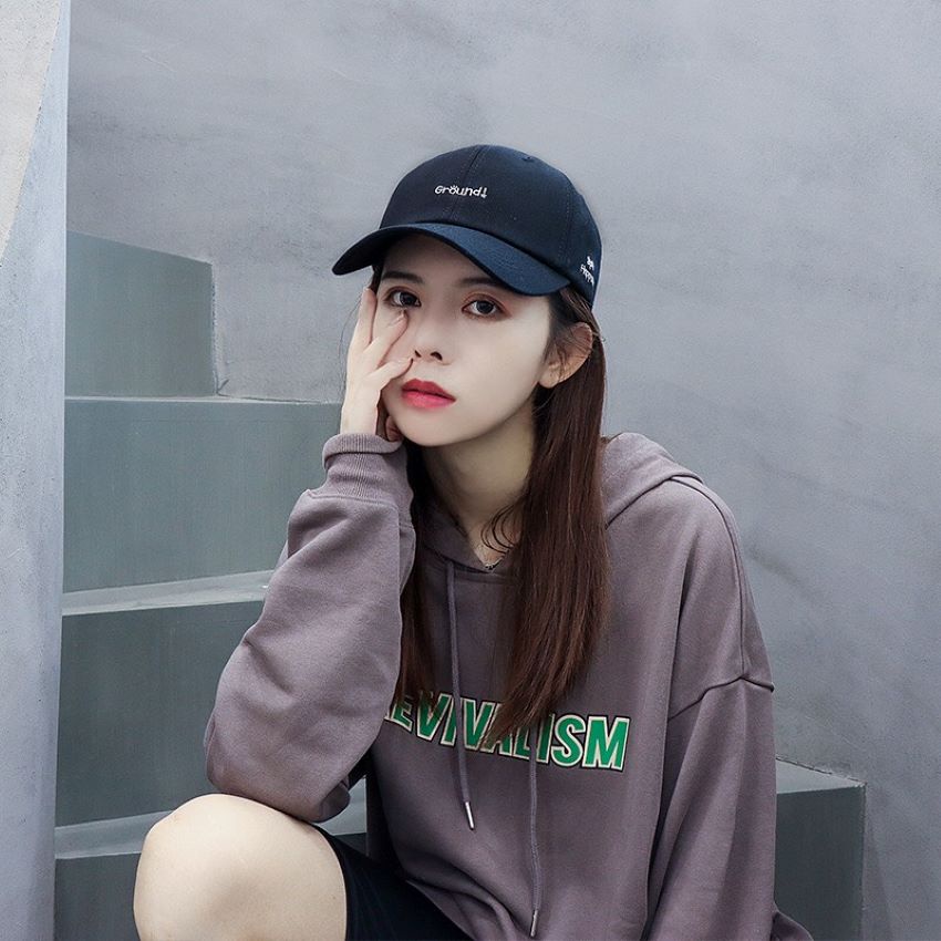 Mũ lưỡi trai nam nữ , nón kết nam nữ thêu chữ Groud vải cotton phong cách Hàn Quốc