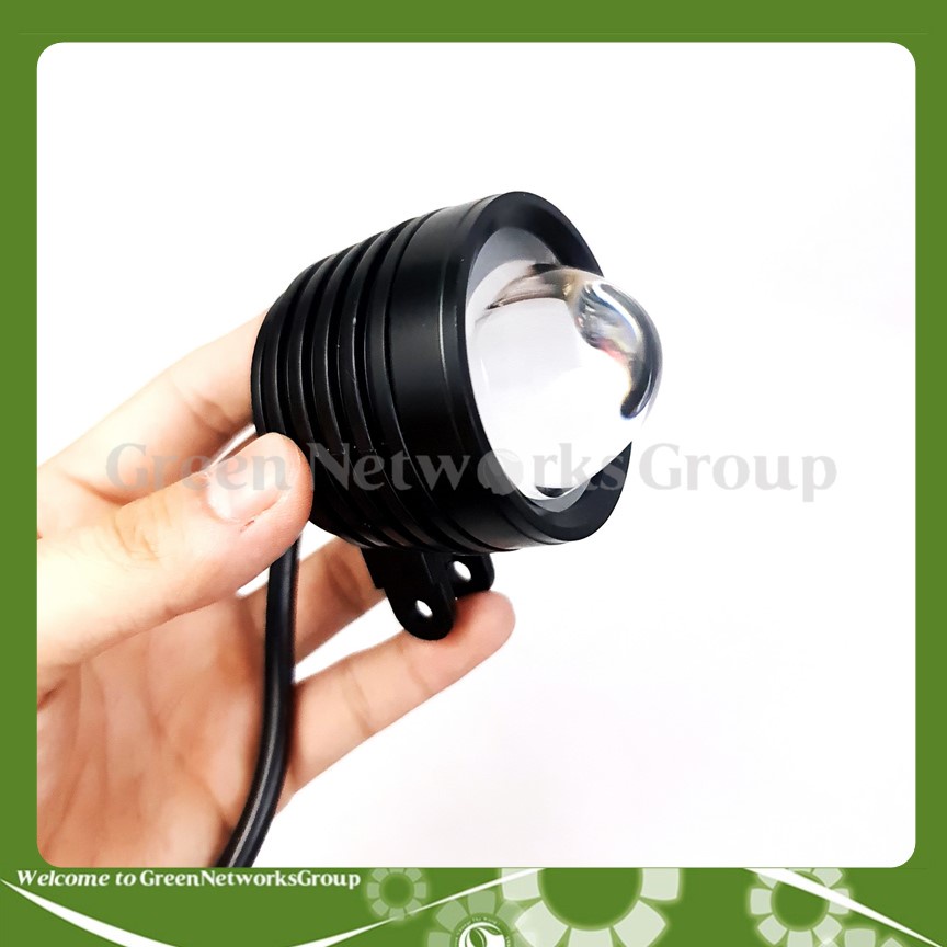 Đèn trợ sáng xe máy L1 cầu lồi ngắn Cos Trắng Pha Vàng Greennetworks