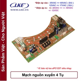 mạch nguồn xuyến 4 tụ ( có bảo vệ loa )