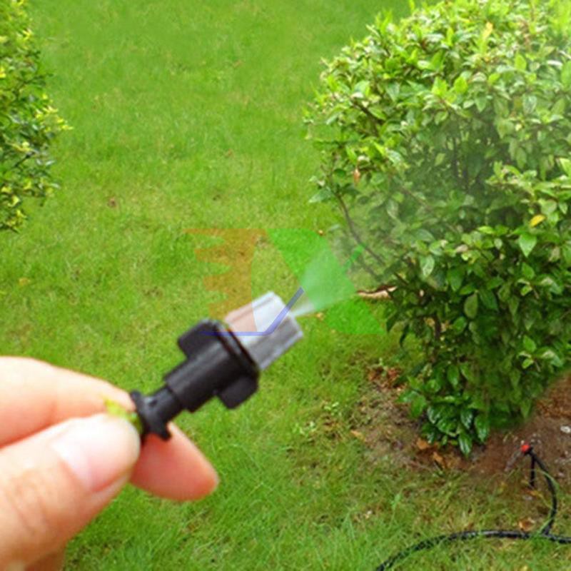 Bộ béc tưới treo 1 đầu phun sương 8lit/h, Đầu  phun sương tưới cây, làm mát + ren 21-4/7mm