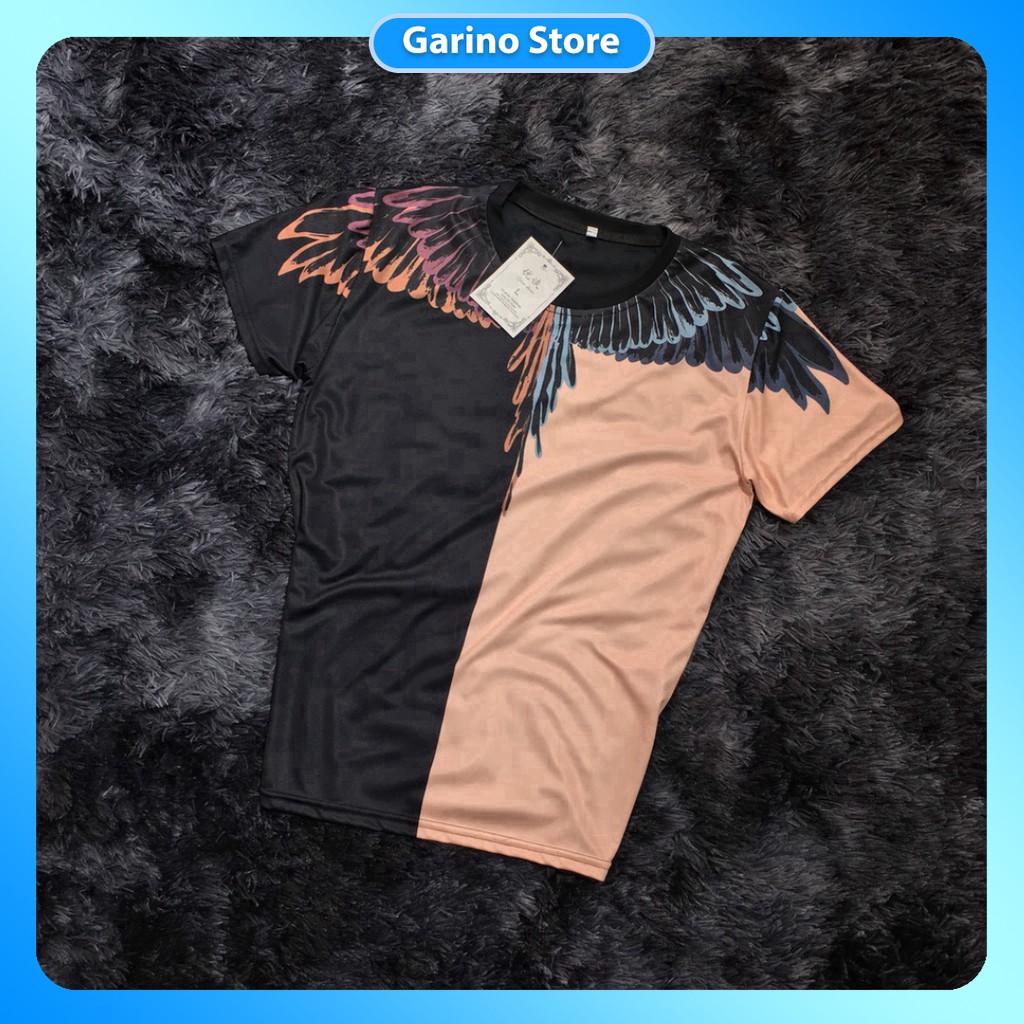 [GIÁ RẺ] Áo thun Nam cánh chim hàng siêu cấp, áo phông nam thể thao phối màu đen cam, thấm mồ hôi