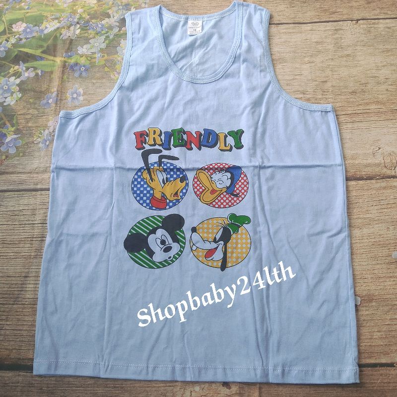 Áo thun 3 lỗ  cotton trắng, màu  mặc nhà cho bé size lớn (từ 40_60kg) hiệu UMRO