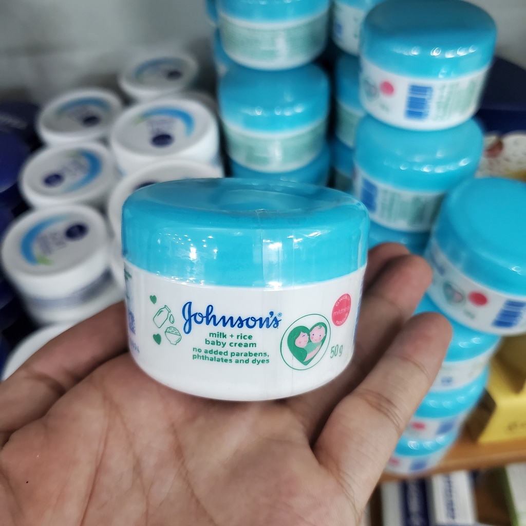 Kem Dưỡng Da Chứa Sữa &amp; Gạo Johnson's Baby 50g