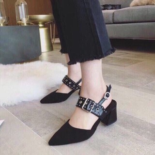 ( Chất ) Dép Cao Gót Tán Đinh