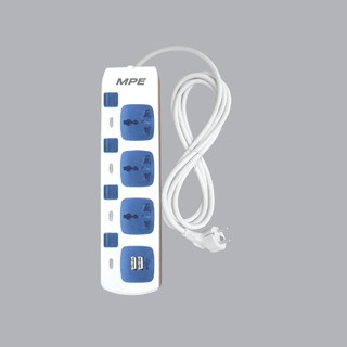 Cây ổ cắm di động đa năng &amp; 2 USB MPE AM3S-2USB AM4S-2USB AM5S-2USB