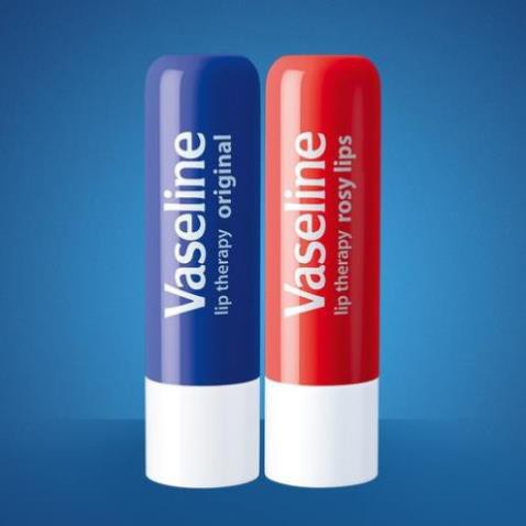 Combo 2 son dưỡng môi Vaseline dạng thỏi Lip Therapy Stick: Mềm Mịn Original và Hồng Xinh Rosy Lips (4.8g x2)