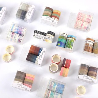 SET 10 CUỘN WASHI TRANG TRÍ, DECOR DỄ THƯƠNG
