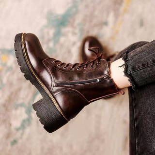 Combat boots - Boots da bò nữ ( genuine leather) kiểu dáng quân đội