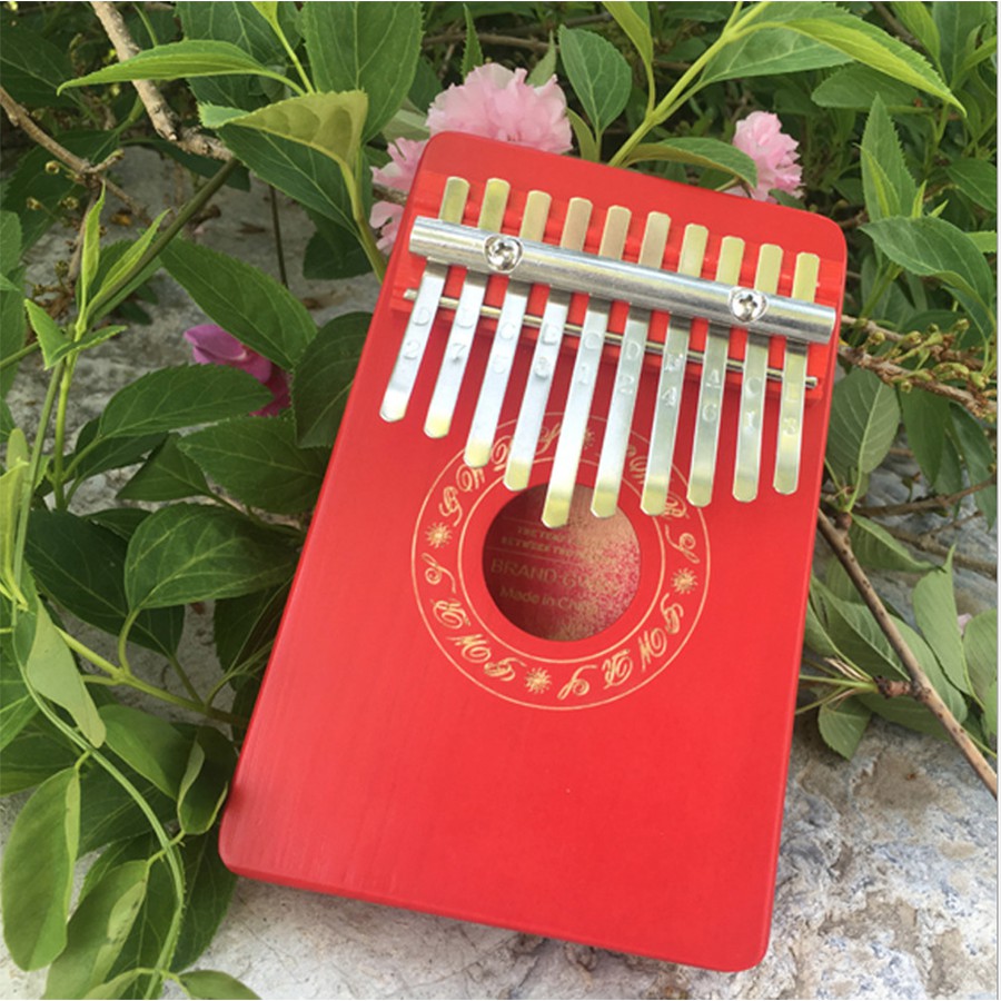 Đàn Kalimba 10 Phím Gỗ Đỏ Tròn Chữ Cao Cấp WOIM - 185 KL (Thumb Piano)