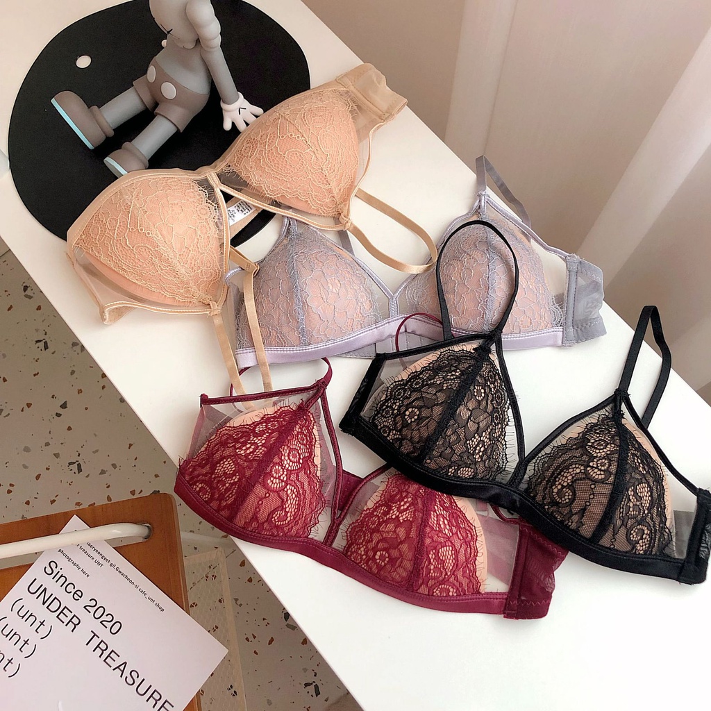 Áo ngực nữ ren mỏng không gọng cao cấp, trẻ trung (MS 04072) Anna Shop