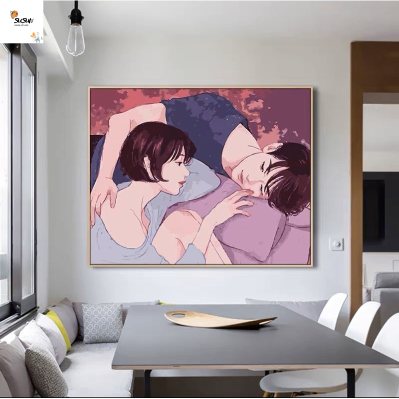 Tranh Sơn Dầu Số Hoá Cặp Đôi