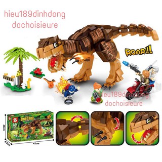 Lắp Ráp xếp hình sy1507 : Khủng long t rex bạo chúa 589+ mảnh
