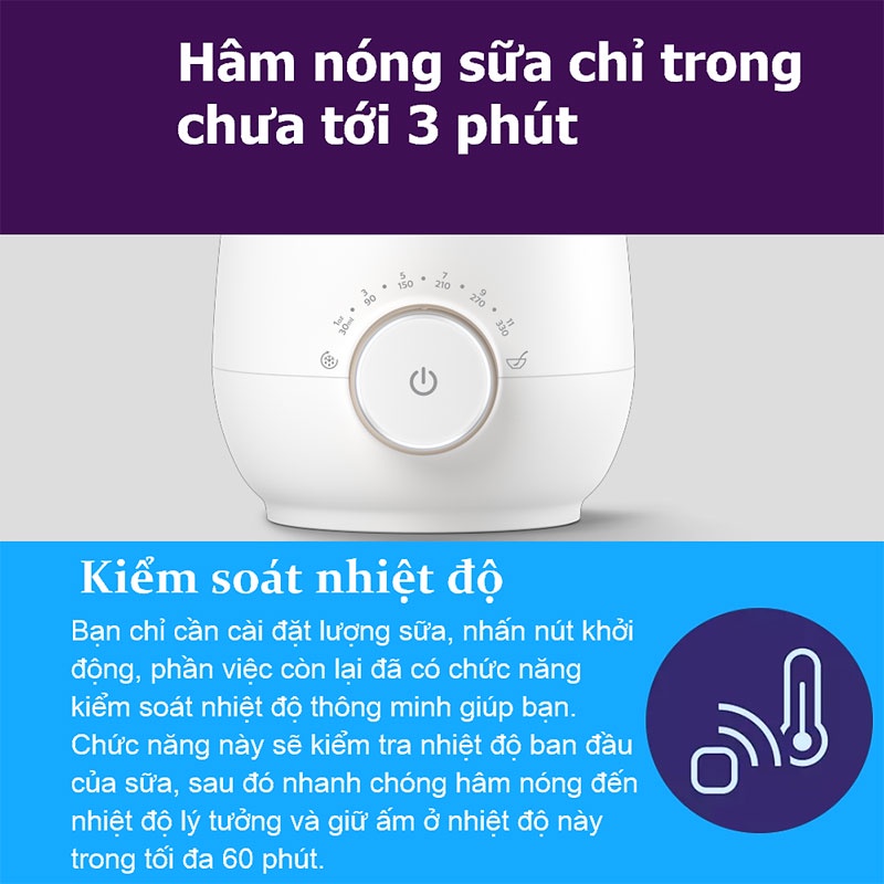 Máy Hâm Sữa Tiệt Trùng Chính Hãng Đa Năng Siêu Tiện Lợi