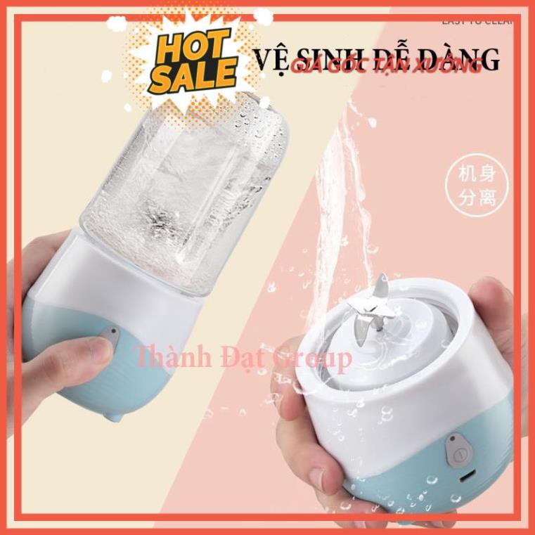 Máy xay sinh tố mini cầm tay, máy xay hoa quả trái cây sạc pin (bảo hành 6 tháng)